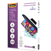 Fellowes Laminating Pouch Gloss 80micron A4 Clear 100 Pack