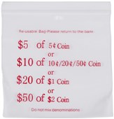 Cumberland Coin Bags with Printed Denominations 100 Pack