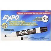 Expo Whiteboard Marker Bullet Tip Black 12 Box