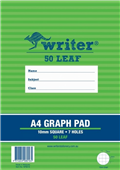 Writer Graph Pad A4 50 Leaf 10mm 7 Holes Sold as Each 10 in a Pack