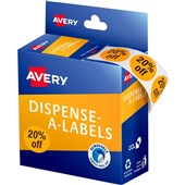 Avery Labels Self Adhesive 20 Off Orange 500 Pack