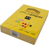 Rainbow Office Paper Yellow A4 80Gsm 500 Sheets