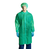Bastion Labcoat No Pocket Polypropylene Large Green Carton 100