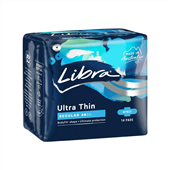 Libra Sanitary Pads Ultrathin Regular pad with wings Carton 6