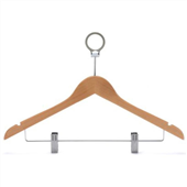 Dolphy Security Wooden Cloth Hanger  Natural Wood
