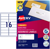 Avery Label J8162M 16Up Pack 50