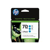 HP 712 29ml Cyan 3 Pk 3ED77A