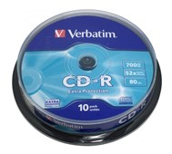 Verbatim 41846 CDR 52x 80min 700mb 10 Pack