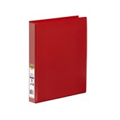 Marbig Clearview Insert Binder A4 2D Ring 25mm Red Sold as Each 20 in a Box