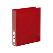 Marbig Clearview Insert Binder A4 2D Ring 38mm Red Sold as Each 12 in a Box