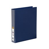 Marbig Clearview Insert Binder A4 3D Ring 38mm Blue Sold as Each 12 in a Box