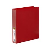 Marbig Clearview Insert Binder A4 3D Ring 38mm Red Sold as Each 12 in a Box
