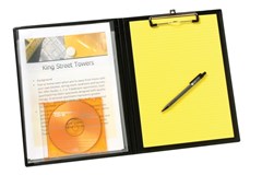 Marbig Clipfolder Insert with Wallet Black