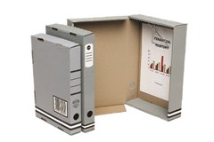 Marbig Box File A4 80mm Grey