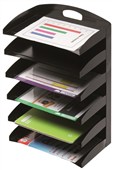 Marbig Organiser Stationery Rack 6 Tier Black