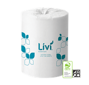 Livi 1400S Essentials Kitchen Roll 2 Ply Towel 240 Sheets Single Roll 12 rolls per carton