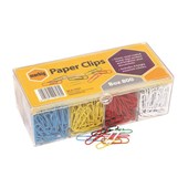 Marbig Paper Clip Large 33mm Asssorted 800 Box