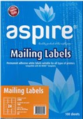 Aspire Laser and Inkjet 24 Up Labels 64x338mm Bx100