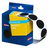Avery Dispenser Dot Stickers 24mm Diameter Black 500 Pack Sold as Each 5 in a Box