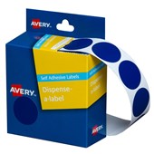 Avery Dispenser Dot Stickers 24mm Diameter Blue 500 Pack Sold as Each 5 in a Box