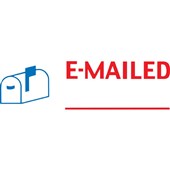 Xstamper 2025 Icon Emailed With Date Blue Red