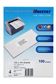 Unistat 38944 Trim 4Up Label 508 x 189mm Box 100