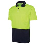 Hi Viz Safety Polo Shirt Short Sleeve Medium Yellow
