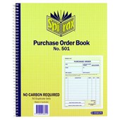 Spirax 501 Purchase Order Book Dup Carbonless Sold as Each 5 in a Pack