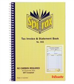 Spirax Invoice Statement Book Dup Colorless 555 Sold as Each 10 in a Pack