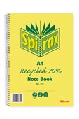 Spirax 811 Notebook 240 Pages Recycled A4 Sold as Each 5 in a Pack