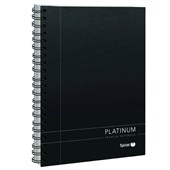 Spirax 400 Notebook Platinum 200 Pages A4 Black Sold as Each 5 in a Pack