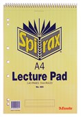 Spirax 905 Lecture Pad Top Spiral 7 Hole Punched A4 Sold as Each 10 in a Pack