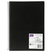 Derwent Visual Art Diary A4 Black Sold as Each 5 in a Pack