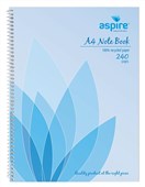 Aspire Recycled Spiral Notebook 240 Pages A4 Sold as Each 5 in a Pack