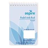 Aspire Spiral Pocket Notebook Top Opening 90 Pages Sold as Each 20 in a Pack