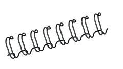 Fellowes Binding Coil 34 Loop Wire 12mm Black 100 Pack