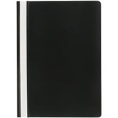 Marbig Economy Flat File A4 Black Clear Cover Sold as Each 10 in a Pack