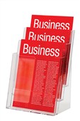 Esselte Brochure Holder Three Tier A4 Clear