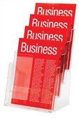Esselte Brochure Holder Four Tier A4 Clear