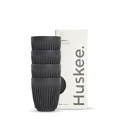 BioPak 8oz HuskeeOriginal 4Pack Charcoal  Sleeve 4 Sold as Sleeve 4 12 in a Carton