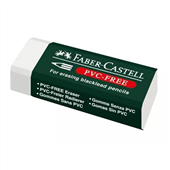 Faber Castell PVCFree Pencil Eraser Medium White Sold as Each 20 in a Box