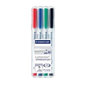 Staedtler 301 Lumocolor Whiteboard Markers Assorted Wallet 4