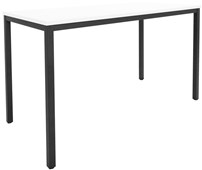 Drafting Height Steel Frame Table  1800mm W x 900mm D Natural White Top  Black PC Frame