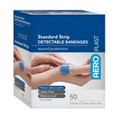 AeroPlast Extra Wide Plastic Strips Blue 50 Box
