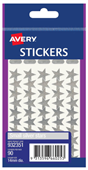 Avery Stickers Stars 14mm Silver 90 Pack