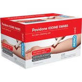 AeroWipe Providone Iodine Swabs 60x33mm Box 100