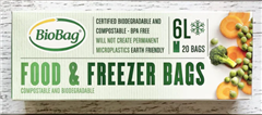 BioBag Freezer Food Bags 6L Roll of 20