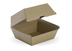 BioPak Large Burger Box 120 X 120 X 100Mm 50 Pack Kraft