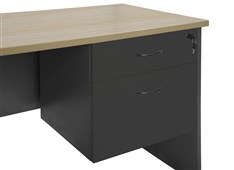 Rapid Worker Fixed Pedestal  One Personal Drawer  One Filing Drawer Ironstone