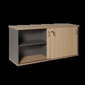 Rapid Worker Credenza  1800mm W x 450mm D x 730mm H Natural Oak  Ironstone